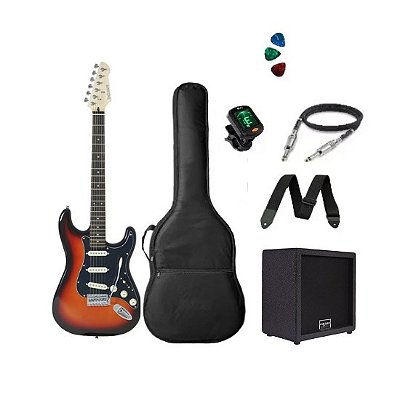 Kit Guitarra Strinberg Rockwave Rw50 Sunburst + AMP