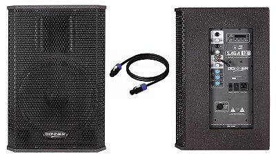 Kit Caixa Ativa + Passiva 12" 250W SAGA USB BT CABO