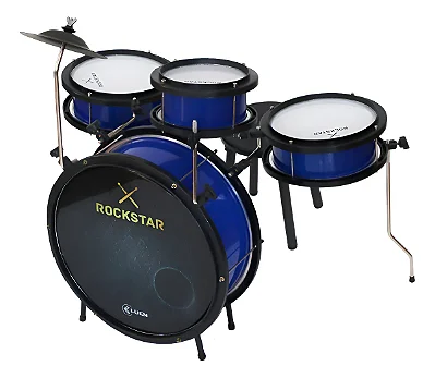 Bateria Infantil Luen Rock Kids Azul