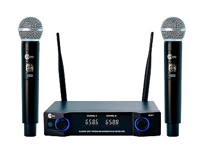 Microfone sem fio duplo Custom Sound CW40