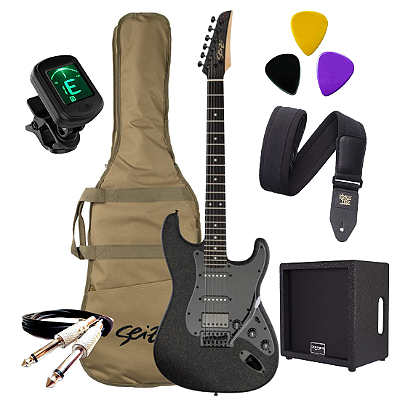 Kit Guitarra Seizi Katana All Black Satin Limited Edition + Caixa