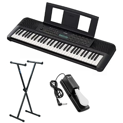 Kit Teclado Yamaha PSR E283 5/8 Preto