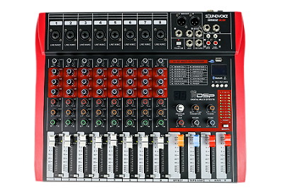MESA DE SOM SOUNDVOICE MR-802 RUBI