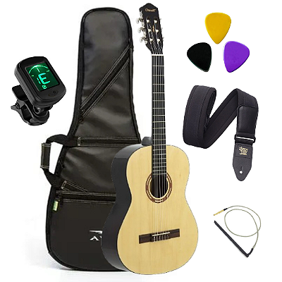Kit Violão Elétrico Clássico Nylon Concert CN390N