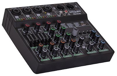 Mesa De Som Ll Audio Dmc6 6 Canais Usb Com Eq Deslizante