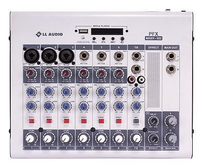 Mesa de Som 8 canais PFX802