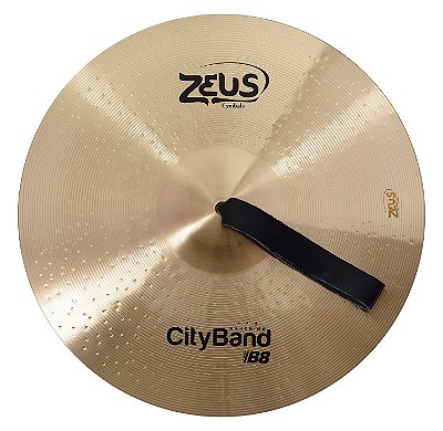 Prato Bateria Zeus 16 Cityband Liga B8 Fanfarra Par Correia Cor Bronze