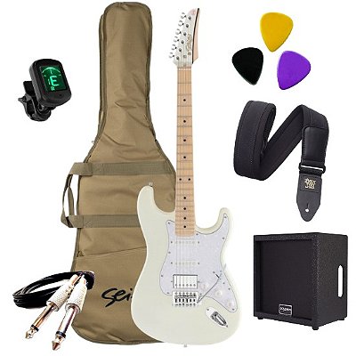 KIT Guitarra Seizi Fun Musashi Hss Snow White Destro