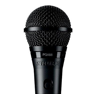 Microfone Shure PGA58 de mão Dinâmico Cardioide
