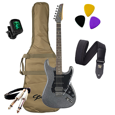Kit Guitarra Elétrica Seizi Fun Katana Superstrato Space Grey