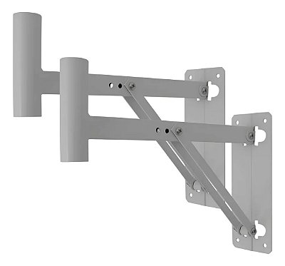 Kit 2 Suportes Parede P/ Caixa Acústica Visão Pca-p45 Branco