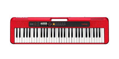 Teclado Casio 5 Oitavas Casiotone CTS200 Vermelho