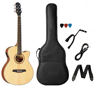 Kit Violão Strinberg Aço Elétrico Natural Be30