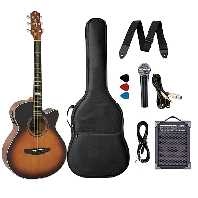 Kit Violão Strinberg Sa200 + Caixa De Som E Acessórios Sunburst