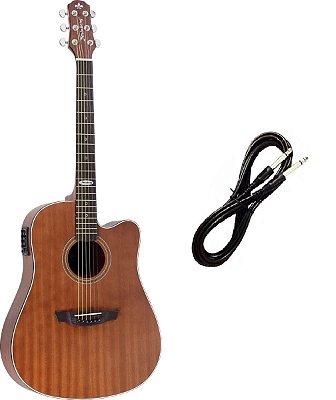 Violão Strinberg Sd200 Folk Elétrico Aço Mogno Cabo P10 Brinde