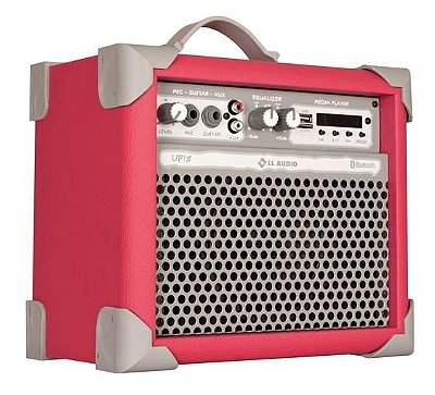 Caixa de Som Amplificada Multiuso UP!5 FM/USB/BLUETOOTH - Rosa