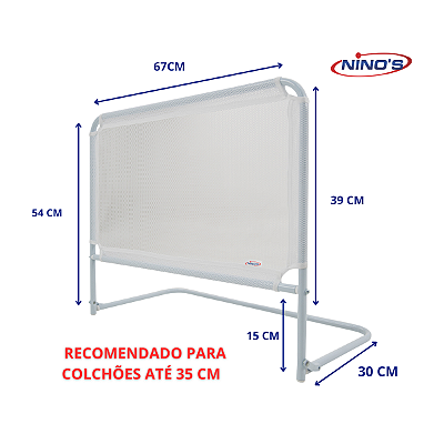 Mini Grade de cama Box Branca Ninos
