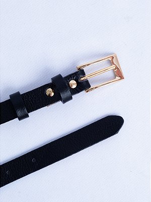 Cinto Fino Oblong Preto