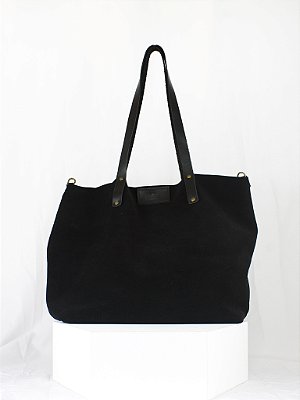 Bolsa Tote Camurça Preta