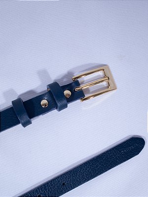 Cinto Fino Oblong Marinho