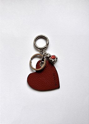 Chaveiro 'Charm' Coração Vermelho