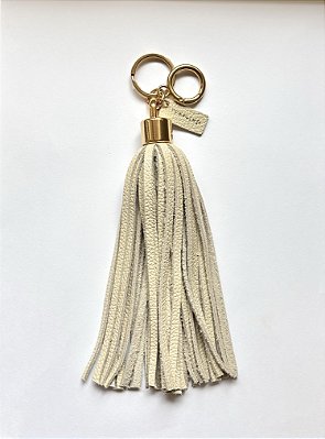 Chaveiro 'Charm' Tassel Off White