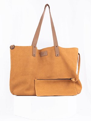 Bolsa Tote Camurça Caramelo