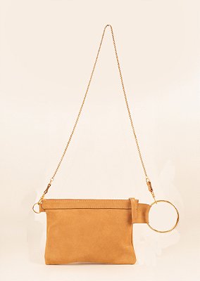 Bolsa Jana Camurça Caramelo