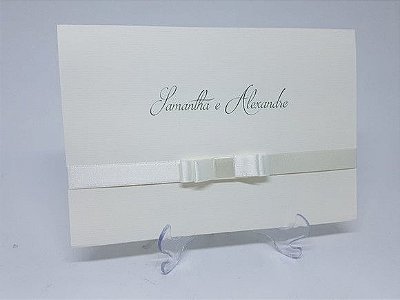 Convite casamento branco e classico