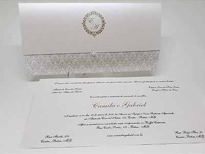 Convite de casamento classico luxo