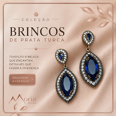 Coleção Brincos de Prata Turca