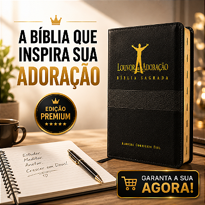 Bíblia Louvor e Adoração Capa Luxo Preta