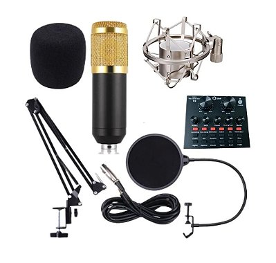 Kit Podcast Microfone Condensador Lotus LT-M121