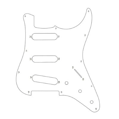 Escudo para Guitarra Stratocaster 1 Camada Sonotec Pearl Branco