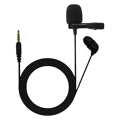 Microfone Lapela com Fone de Ouvido para Smartphone JBL CSLM20