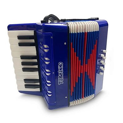 Acordeon Infantil 8 Baixos Turbinho 104-BL Azul Escuro