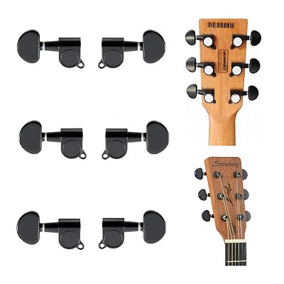 Tarraxa Violão Aço Strinberg Blindada AM02BK
