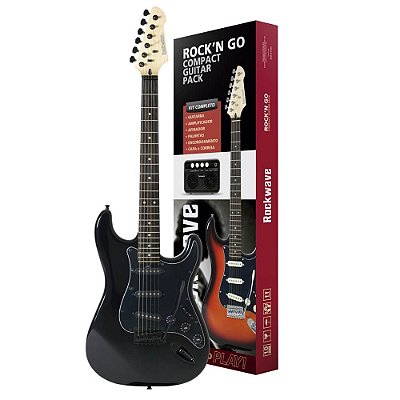 Kit Completo Guitarrista Iniciante Rockwave RGK50 Bk