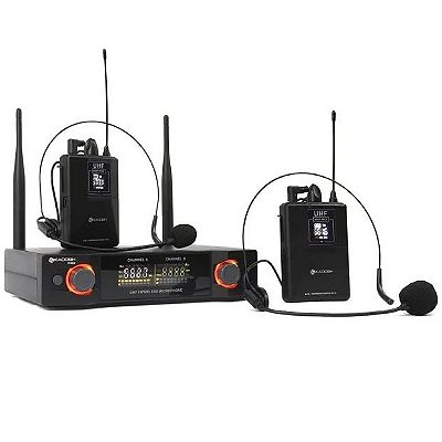 Microfone sem Fio Duplo Lapela e Headset Kadosh K402H