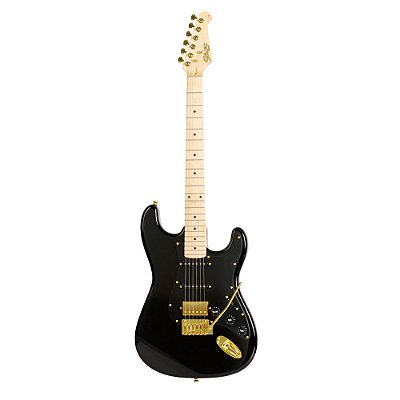 Guitarra Super Stratocaster Seizi Budokan Vintage HSS Black Gold