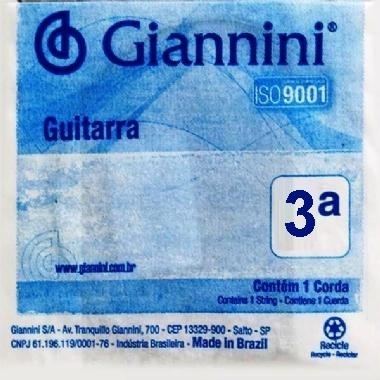 Corda Avulsa Guitarra Giannini GEEGST9.3 3ª Sol