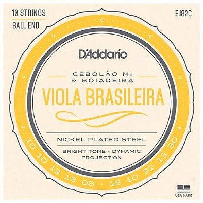 Encordoamento Viola Caipira D'Addario Cebolão Mí & Boiadeira EJ82C