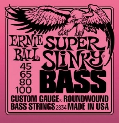 Encordoamento Contrabaixo 4 Cordas Super Slinky Bass .045 Ernie Ball