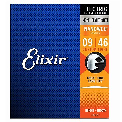 Encordoamento Guitarra .009 Elixir Custom Light 12027