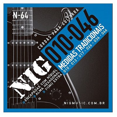 Encordoamento Guitarra .010 NIG N-64