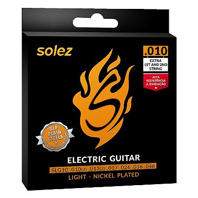 Encordoamento Guitarra .010 Solez Light SLG10