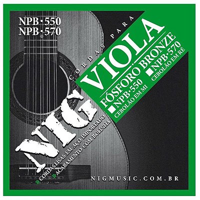 Encordoamento Viola Caipira .010 NIG NPB-550