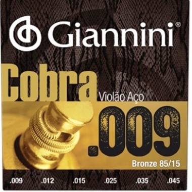 Encordoamento Violão Aço .009 Giannini Cobra GEEWAK