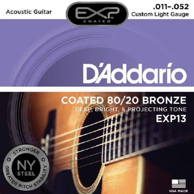 Encordoamento Violão Aço .011 D'Addario Custom Light EXP13