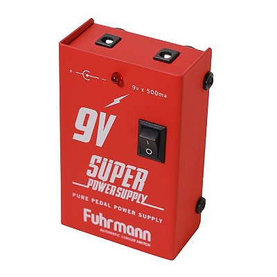 Fonte para 6 Pedais 9V 500mA Polaridade Central Negativa Fuhrmann FT500A